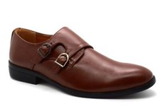 Mens Monk Shoes Double Buckle