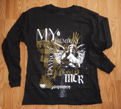 New Black Longsleeve kidrobot MY CHEMICAL ROMANCE T SHIRT Size XS