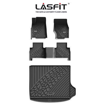 Lasfit Floor Mats Liners for Jeep Grand Cherokee 2022-2025 TPE Black Full Set