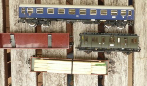 Märklin IN Set 4 X Express Train And Freight Wagon DB Ep.3/4 Some Blechgehäuse - Picture 1 of 3