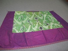 ANTIQUE UZBEK BUKHARA SILK IKAT ADRAS CHAPAN CAPE 60" - 80" X 48" NATURAL DYES
