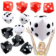 12 Pcs Giant Inflatable Dice Jumbo Blow Up Dices Large Dice Toys Color Style 2
