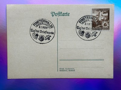 Old postal Saxon Finsterwalde Stamp Day 1939 (MJ-195)