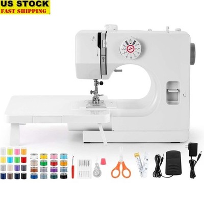 Portable Sewing Machine Kit W/ 16 Threads Multi-Stitch Tools & Accessories New