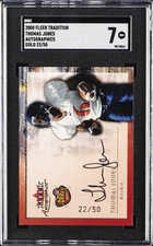 2000 FLEER TRADITION AUTOGRAPHICS,  GOLD THOMAS JONES SGC 7