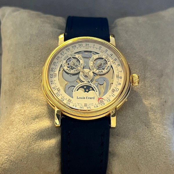 Louis Erard Triple Calendrier Skeleton Plaqué Or