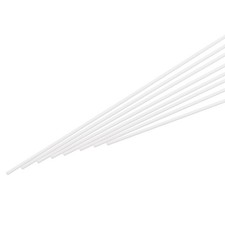 MECCANIXITY ABS Plastic Rod Round Solid Bar 0.5 mm x 500 mm White for DIY Mod...
