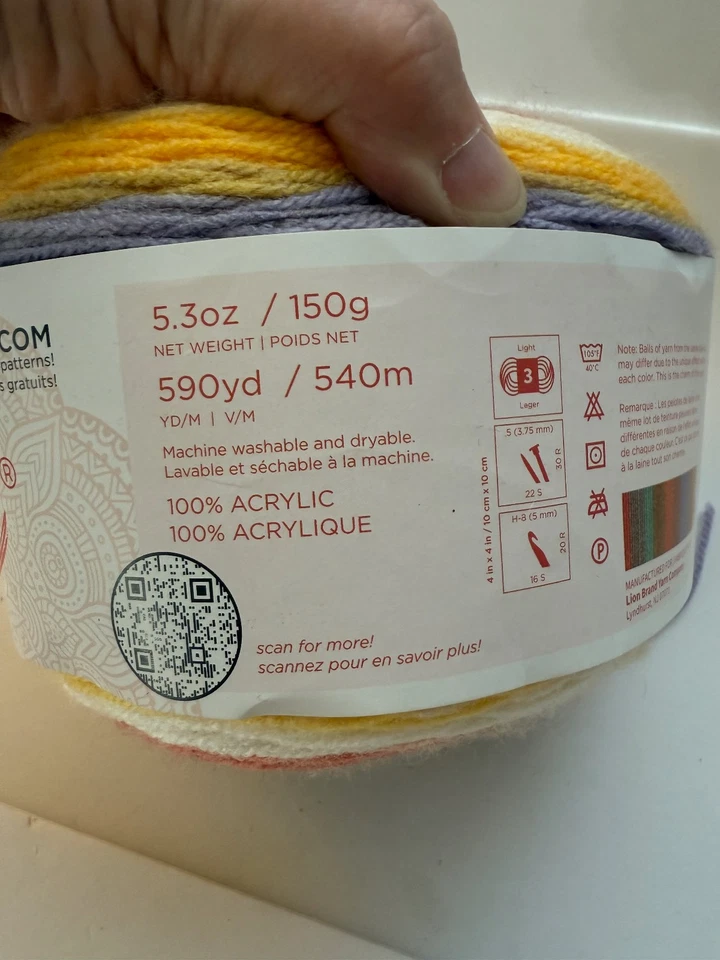 (1 Skein) Lion Brand Yarn Mandala Yarn, Pixie Fee 5.3 oz Acrylic NEW - Image 3 of 4