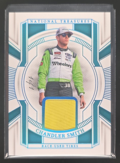 2025 National Treasures Racing Chandler Smith Rennen gebrauchte Reifen Platin 1/1