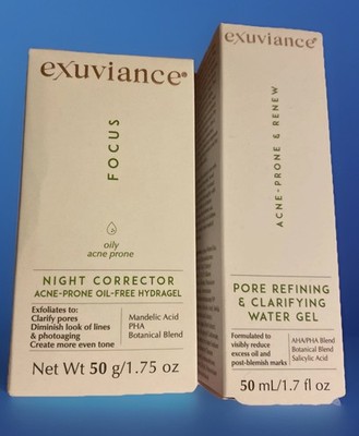 EXUVIANCE Night Corrector + Pore Clarifying Water Gel Skincare Beauty FREESHIP 