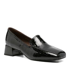 Linda Baumann Women's Black Leather Dress Flats Fashion LDB6585-26118BLK