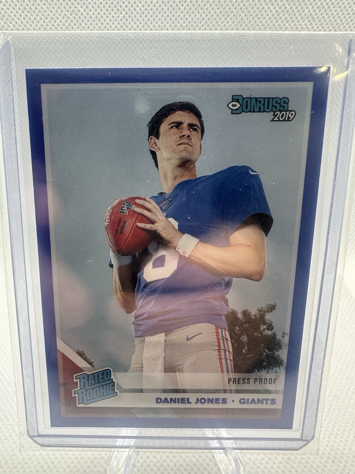 2019 Panini Donruss - Rated Rookie Daniel Jones #304 Press Proof Blue (RC)