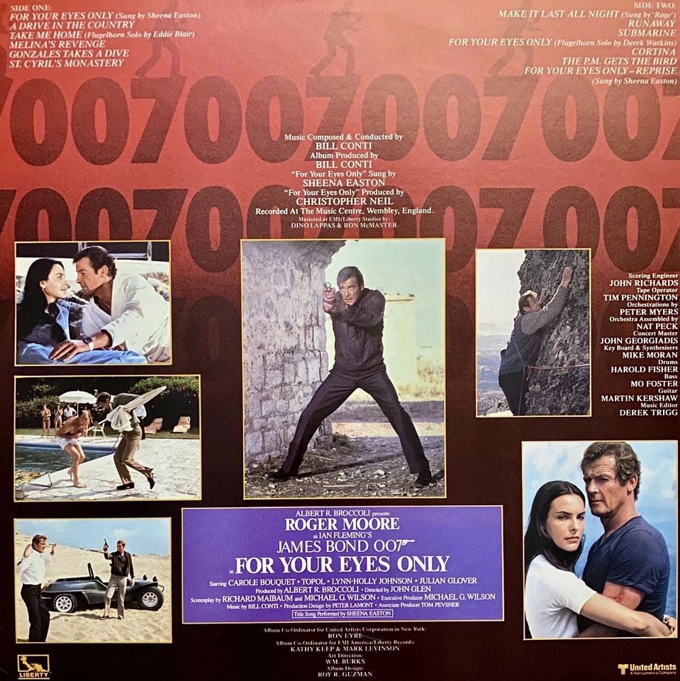 James Bond For Your Eyes Only Soundtrack Vinyl M/M Sheena Easton Foto 2 de 2