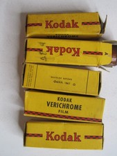 Vintage 5 Kodak Verichrome Film V616 3 Unopened, 2 Open Box Expired Jan 1947 NOS