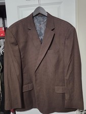 Oak Hill Rust Mini Houndstooth Sport Coat Big Tall 3XL Two-Button