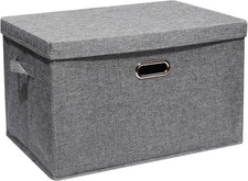 1x Extra large Storage Box with Lid 55L Wardrobe Organiser Foldable Bin Toys UK