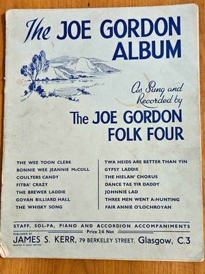 Joe Gordon Folk Four music album sheet 1959 James S Kerr Glasgow