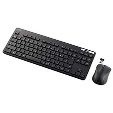 ELECOM Wireless Keyboard and Mouse Set TK-FDM109MKBK Thin Membrane Antibacterial