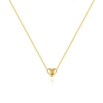 Gold Herz Halskette klein Puffy Halsketten trendy zierlich kleines Herz Choker Neckla