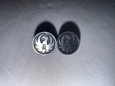 Ruger Revolver Factory Grip Medallions with Ruger Factory Logo Silver