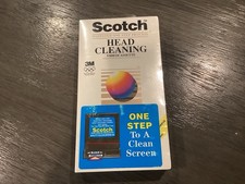 VTG Brand New Scotch VHS Head Cleaning Video Cassette 1991 Sealed Old Stock NOS