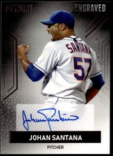 2025 Pulse Foundry #ENG-JS Johan Santana Engraved Auto Orange Foil #/23 G2