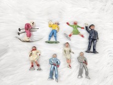 8 Rare Vintage Cast Iron Toys Barclay France Figurines Bundle Lot