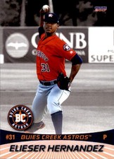 2017 Buies Creek Astros Choice #9 Elieser Hernandez Venezuela VZ Baseball Card