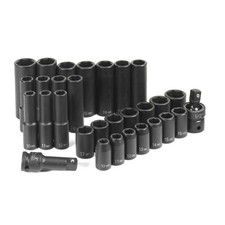 Grey Pneumatic 12in Drive 30 Piece Standarddeep Metric Set Grey Pneumatic 12in Drive 30 Piece Standarddeep Metric Set