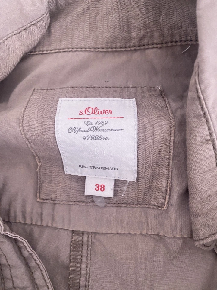 Mini Vestido s.Oliver Cargo Beige Talla 38 Uk10 Ag25 Foto 3 de 4