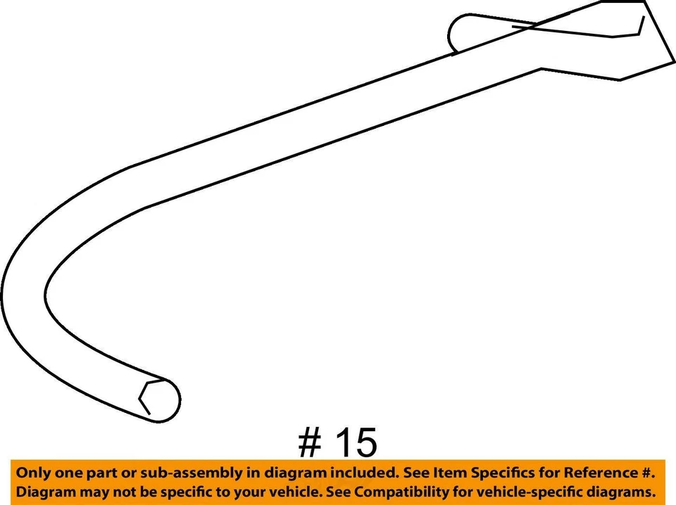 FITS 2006-2009 CADILLAC STS HOSE,CHRG AIR CLR COOL OVF 89025033 -  NEW OEM - Image 3 of 3