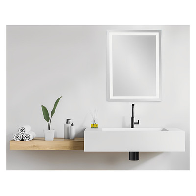 ZEPHYR LED LIGHTED BATHROOM VANITY RECTANGLE MIRROR - 26 x 20