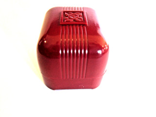Vintage Art Deco Maroon Plastic Ring Presentation Box