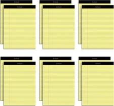 Oxford 8.5 X 11 Inch Legal Pads, 12 Pack, Wide Ruled on Both Sides, Canary Yello