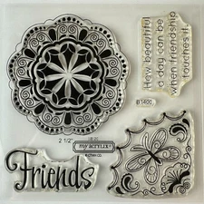 My Acrylix Beautiful Friendship Decorative Stamps Set b1400