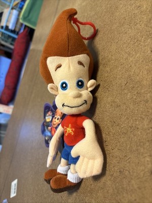 NEW VINTAGE 2003 JIMMY NEUTRON NICKELODEON Plush Coin Pouch Bag Keychain 9  NWT