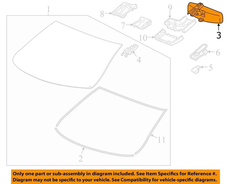 2011-2016 Chevrolet Cruze Interior Rear View Mirror Oem F4E7L - Image 3 of 4