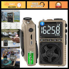 Portable Bluetooth AM/FM Shortwave Radio with NOAA Alert, Rechargeable, Big Spea