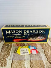Mason Pearson Junior Bristle Nylon Hairbrush BN2 Dark Ruby w/ Cleaning brush NEW