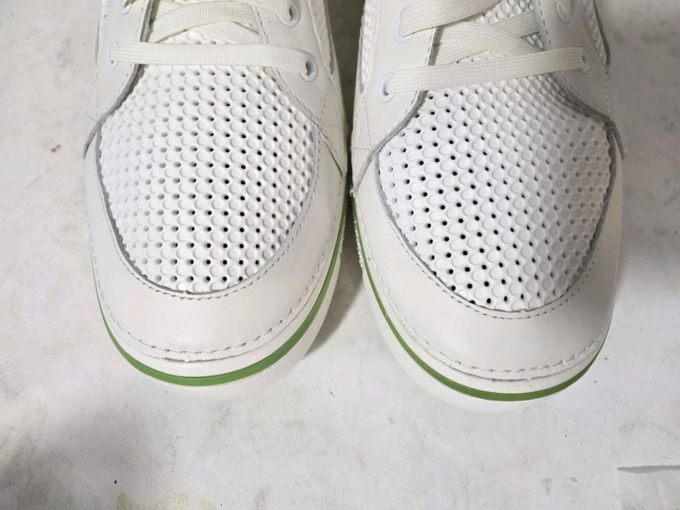 Crocs Drayden Hank Haney 男式舒适高尔夫运动鞋奶油绿色 12 码 — 第 3/4 张图片