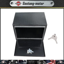 24 Inch Durable Aluminum Diamond Plate Tool Underbody Box with T - Handle Latch
