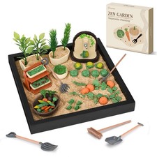 Dreamon Zen Sand Garden for Desk - Vegetable Gardening Themed multicolored