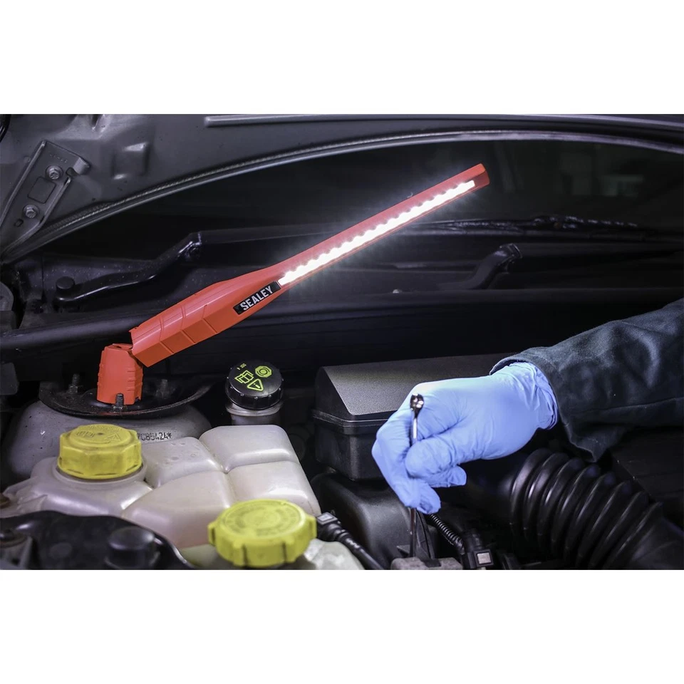 Luz de inspección delgada recargable Sealey 360° 8W y 1W SMD LED roja iones de litio L Foto 2 de 4