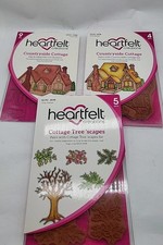 3 Pc Lot Heartfelt Creations Countryside Cottage Stamp  Dies Complete Sets