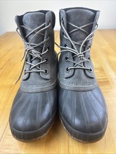 SOREL Men's Cheyanne II Lace Duck Boots - US Mens 9 Gray And Black Leather Upper