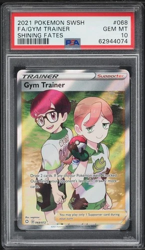 2021 POKEMON SWORD SHIELD SHINING FATES FA GYM TRAINER #068 PSA 10