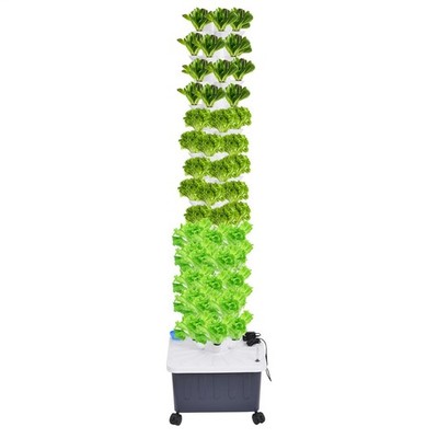 Vertical 70-Pots Hydroponics Tower Set Hydroponic Growing System Home Gardening