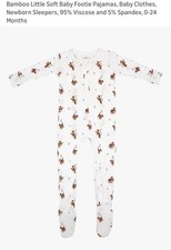 Bamboo Little Tiger Print Footie Pajamas Zip One-Piece 0-3 Months