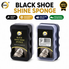 Image of Black Shoe Shine Sponge Instant Polish Cleaner Leather Shoe Care Renovates