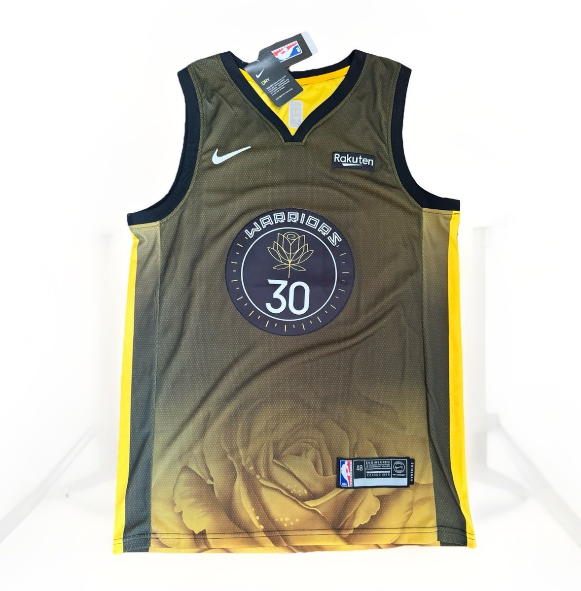 Stephen Curry Golden State Warriors 2021/22 Gold Rose Jersey Size